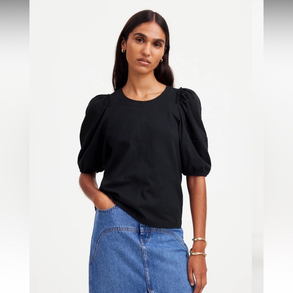 Madewell Tops - NWT MADEWELL Puff Sleeve Cotton Tee XS